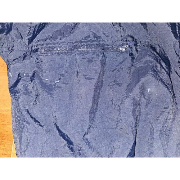 Vintage Adidas Jacket Mens L Blue Trefoil Logo Striped Full Zip Hooded Insulated - Picture 8 of 13